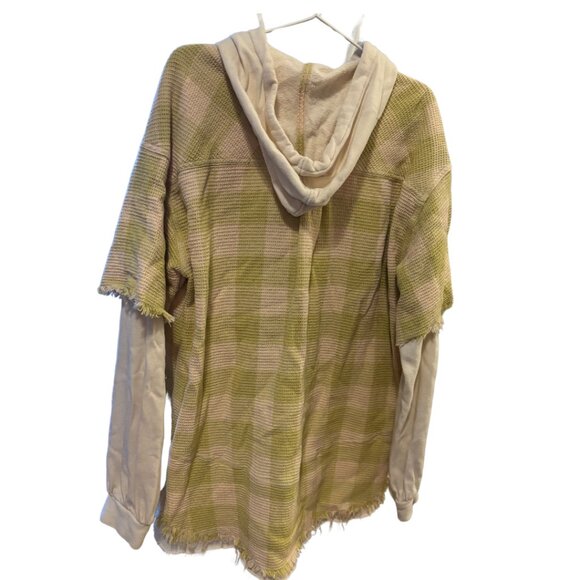 Free People Plaid Hooded Button Jacket - Picture 2 of 3